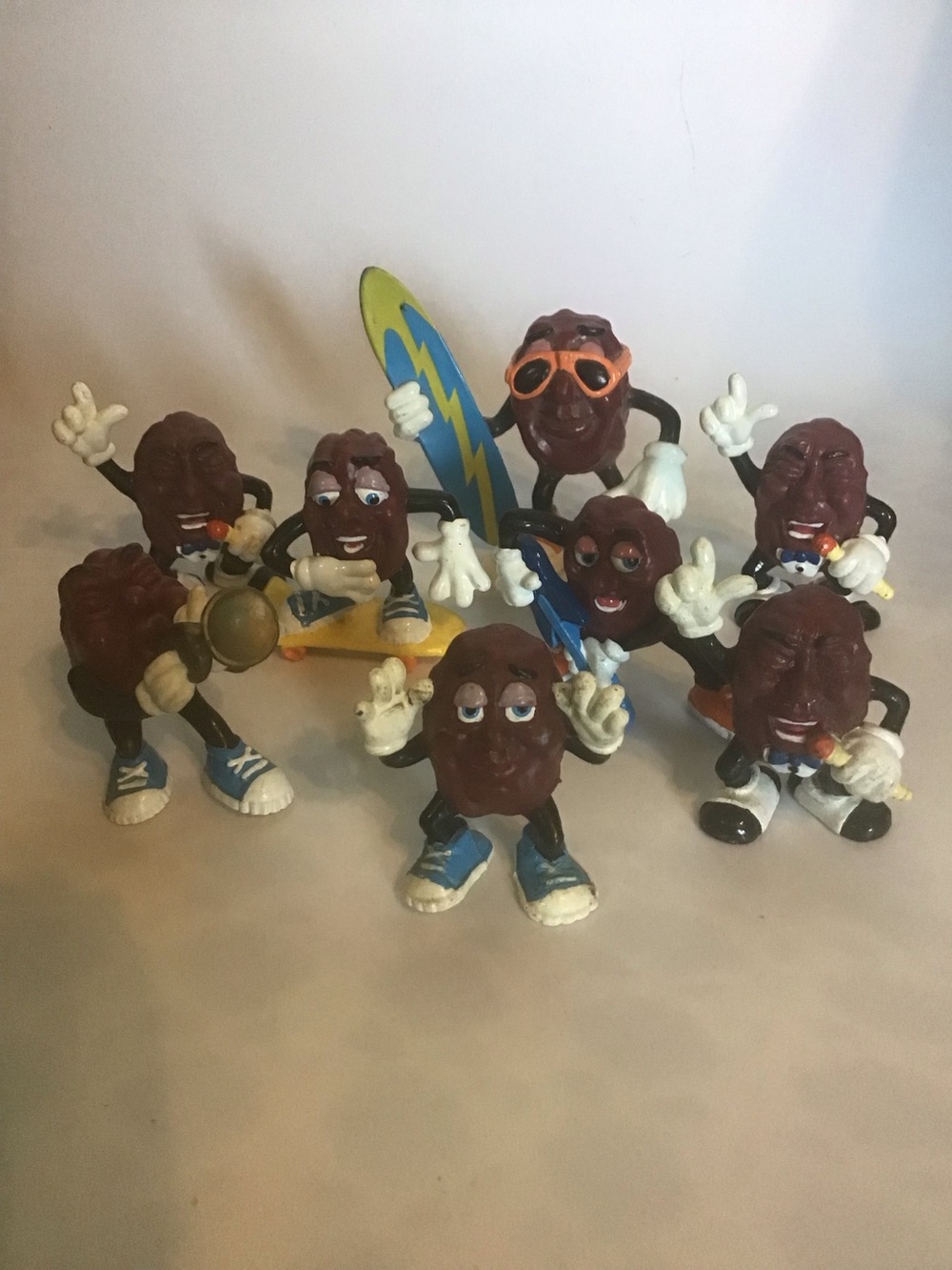 Vintage California Raisins Character Musical Toy Set - Kids Toys